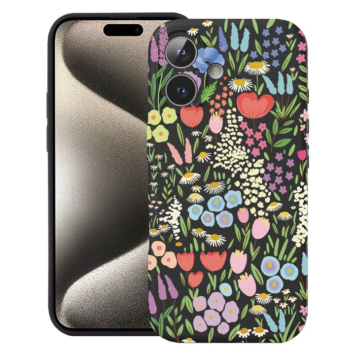BestCase® Husa TPU Ultra Slim Compatibila cu Apple iPhone 17, Floral - Colorful Tulip, 2052002 B 2085