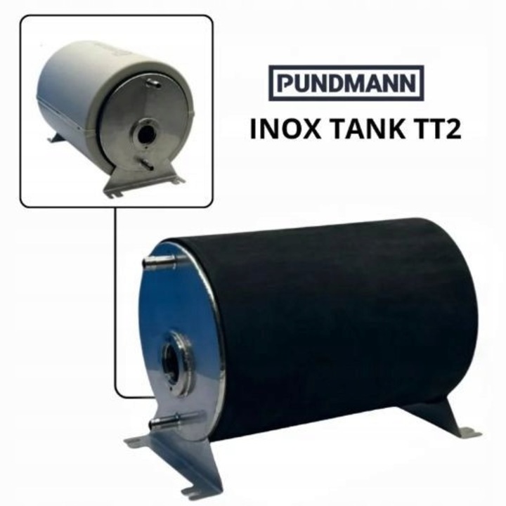 Rezervor inox pentru boiler PUNDMANN TT2, 6 litri, dimensiuni 260x176x200mm, eficienta energetica sporita