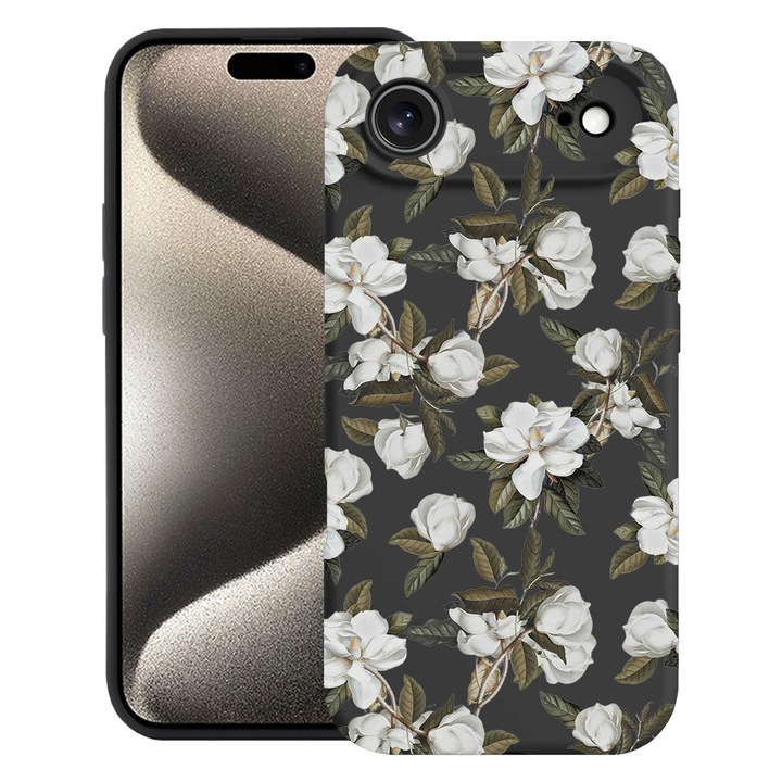 BestCase® Husa TPU Ultra Slim Compatibila cu Apple iPhone 17 Air, Floral - Pastel Magnolia Flowers, 2052005 B 2048