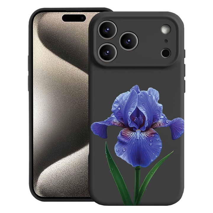 BestCase® Husa TPU Ultra Slim Compatibila cu Apple iPhone 17 Pro Max, Floral - Iris, 2052004 B 2058