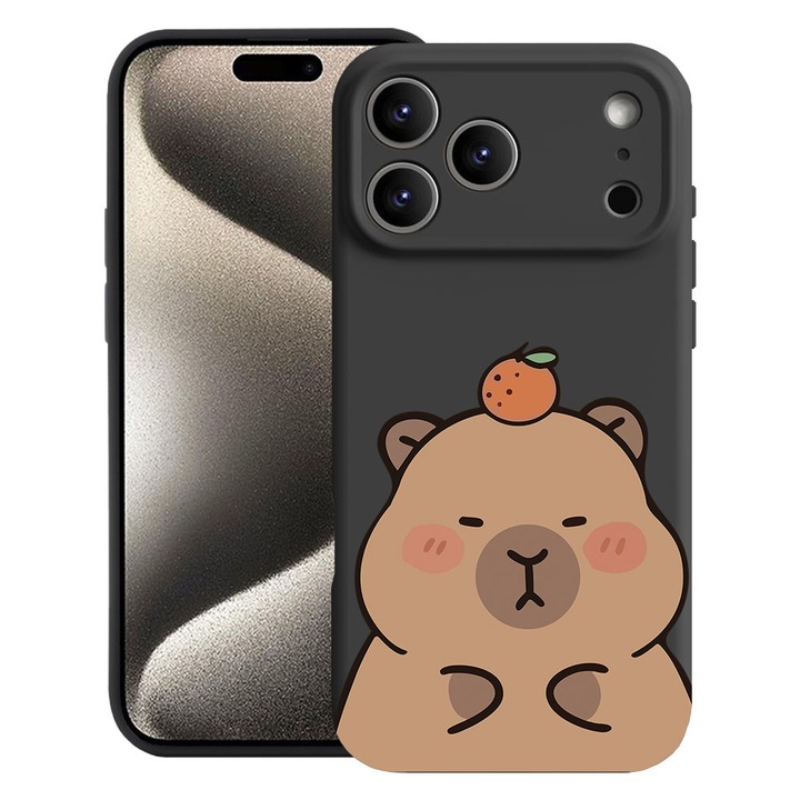 BestCase® Husa TPU Ultra Slim Compatibila cu Apple iPhone 17 Pro Max, Cute Capybara, 2052004 B 2023