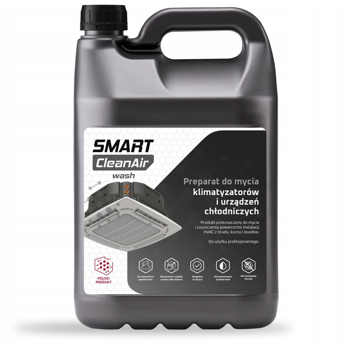 Solutie de curatare Smart CleanAir Wash 5l, pentru aparate de climatizare, eficienta impotriva murdariei, sigura pentru suprafete metalice si plastice