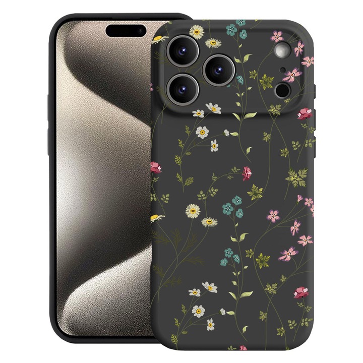 BestCase® Husa TPU Ultra Slim Compatibila cu Apple iPhone 17 Pro Max, Floral - Cute Flowers, 2052004 B 2038