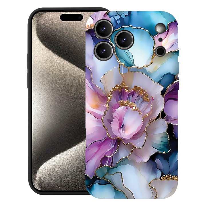 BestCase® Husa TPU Ultra Slim Compatibila cu Apple iPhone 17 Pro Max, Floral - Aesthetic Orchid, 2052004 B 2060