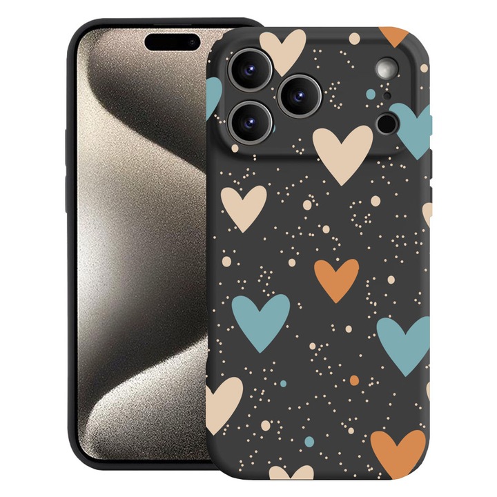 BestCase® Husa TPU Ultra Slim Compatibila cu Apple iPhone 17 Pro Max, Cute Love Pattern, 2052004 B 2090