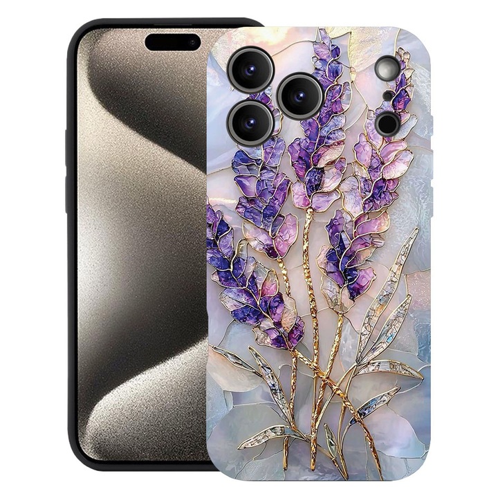 BestCase® Husa TPU Ultra Slim Compatibila cu Apple iPhone 17 Pro Max, Floral - Golden Hydrangea, 2052004 B 2080