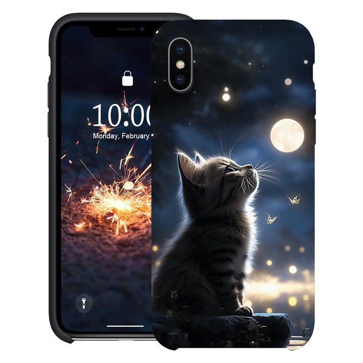 BestCase® Husa TPU Ultra Slim Compatibila cu Apple iPhone XS / X, Baby Cat, 2078162 B 2016