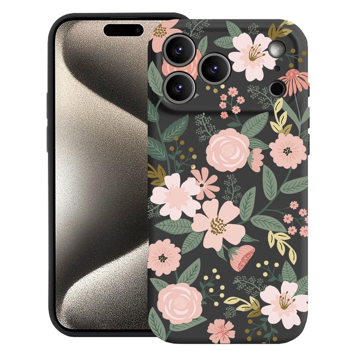 BestCase® Husa TPU Ultra Slim Compatibila cu Apple iPhone 17 Pro Max, Floral - Lotus Pattern, 2052004 B 2068