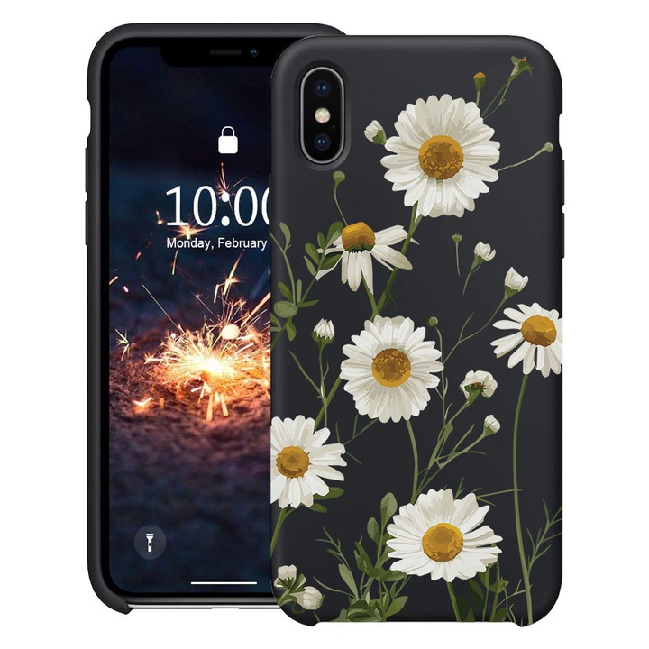 BestCase® Husa TPU Ultra Slim Compatibila cu Apple iPhone XS / X, Floral - Daisy, 2078162 B 2032