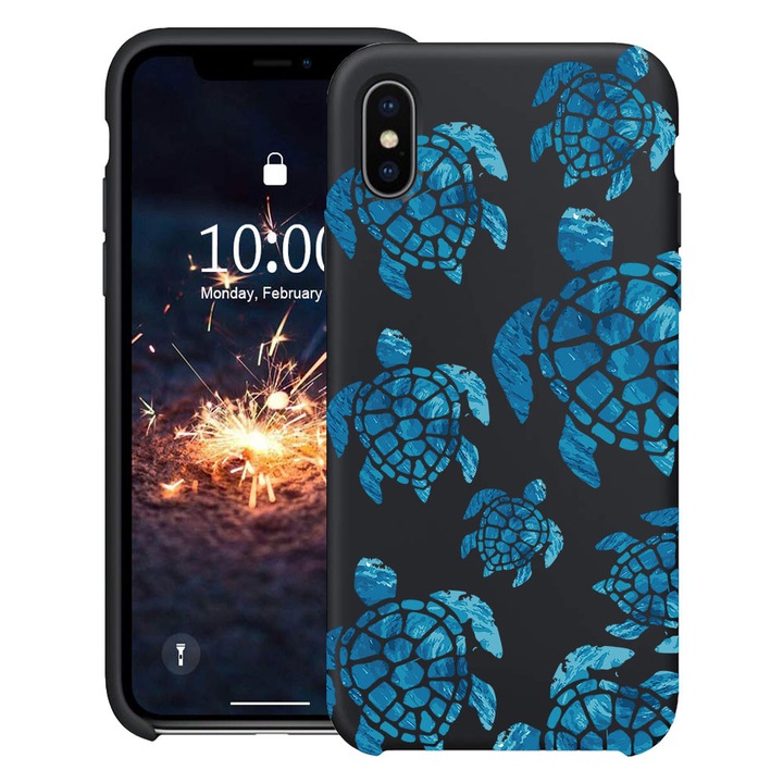 BestCase® Husa TPU Ultra Slim Compatibila cu Apple iPhone XS / X, Summer Turtles, 2078162 B 2024