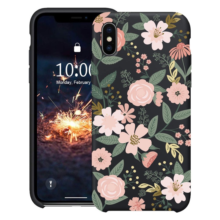 BestCase® Husa TPU Ultra Slim Compatibila cu Apple iPhone XR, Floral - Lotus Pattern, 2078157 B 2068