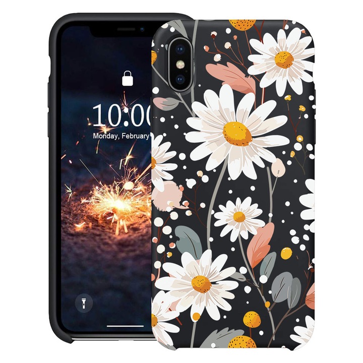 BestCase® Husa TPU Ultra Slim Compatibila cu Apple iPhone XR, Floral - Daisy, 2078157 B 2028