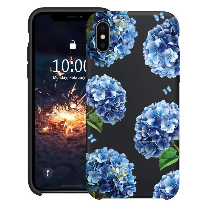 BestCase® Husa TPU Ultra Slim Compatibila cu Apple iPhone XR, Floral - Cute Hydrangea, 2078157 B 2077