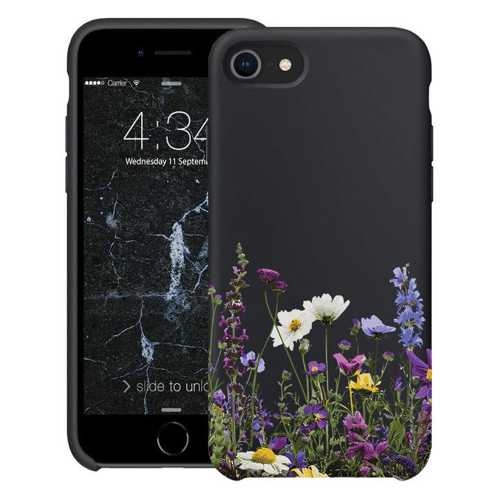 BestCase® Husa TPU Ultra Slim Compatibila cu apple iPhone SE 3 / SE 2 / 8 / 7, Floral - Wildflowers, 2078152 B 2040
