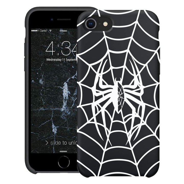 BestCase® Husa TPU Ultra Slim Compatibila cu apple iPhone SE 3 / SE 2 / 8 / 7, Spider, 2078152 B 2026