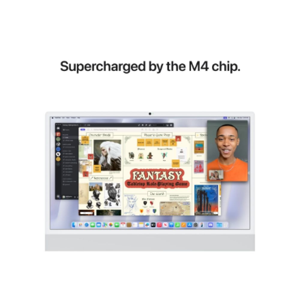 Desktop PC Apple iMac 24 inch, chip M4, 16GB, SSD 256GB, argintiu