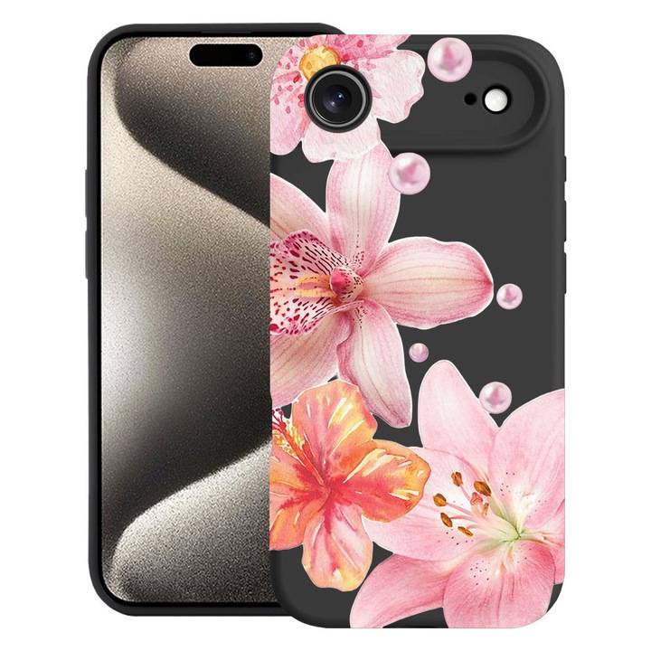 BestCase® Husa TPU Ultra Slim Compatibila cu Apple iPhone 17 Air, Floral - Aesthetic Elegant Orchid, 2052005 B 2062