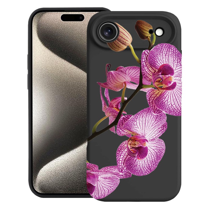 BestCase® Husa TPU Ultra Slim Compatibila cu Apple iPhone 17 Air, Floral - Pink Orchid, 2052005 B 2064