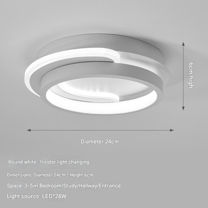 Aplica suspendata LED, design minimalist, dimabil, multicolor, 1 buc