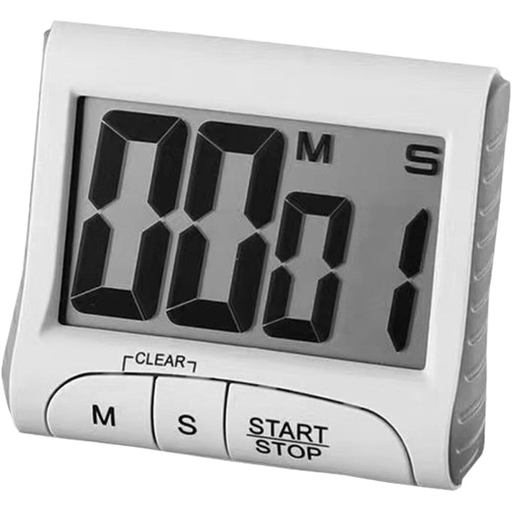 Timer digital de bucatarie, design magnetic, alarma puternica, 10x15x5cm