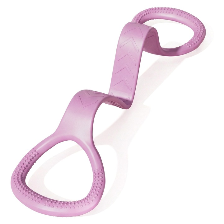 Fitness gumiszalag 52cm, 10kg ellenállás, szilikon, rózsaszín