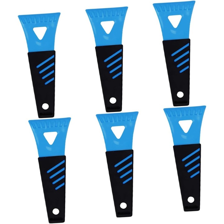 Set de 6 unelte de dezghetare auto, compact, multifunctional, pentru zapada si gheata, reutilizabil