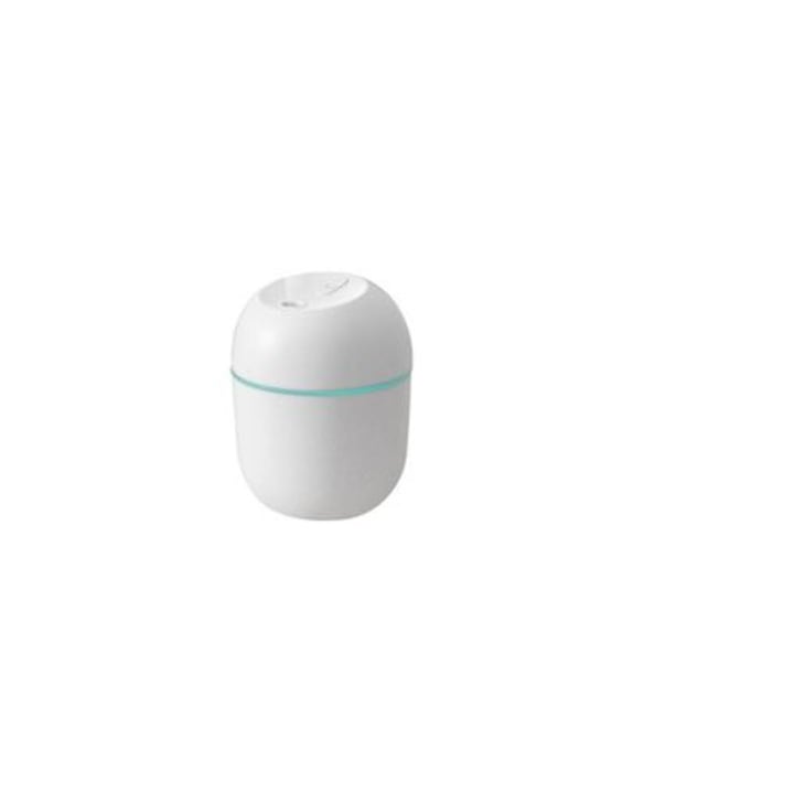 Umidificator de aer auto USB, mini, 220ml, 78x118mm, cu difuzor de ulei esential, culori LED