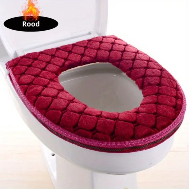 Capace de toaleta, set, rosu, confort sporit, usor de curatat