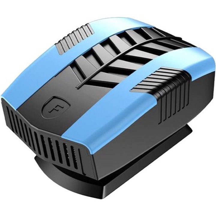 Incalzitor auto portabil 12V, defrostare rapida, rotire 360°, utilizare in diverse vehicule, albastru