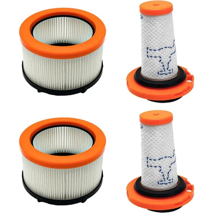 Set filtre aspirator Rowenta X-FORCE FLEX 9.60, 2 pre-filtre + 2 filtre motor, lavabile, reutilizabile, multicolor