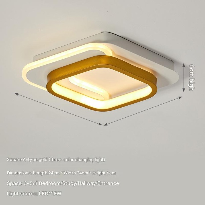 Aplica suspendata LED, design minimalist, dimabil, multicolor, 1 buc