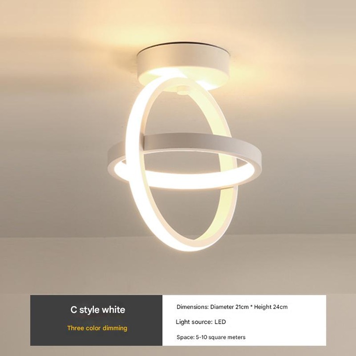 Aplica suspendata LED, design modern minimalist, dimabil, alb, set de 1 buc