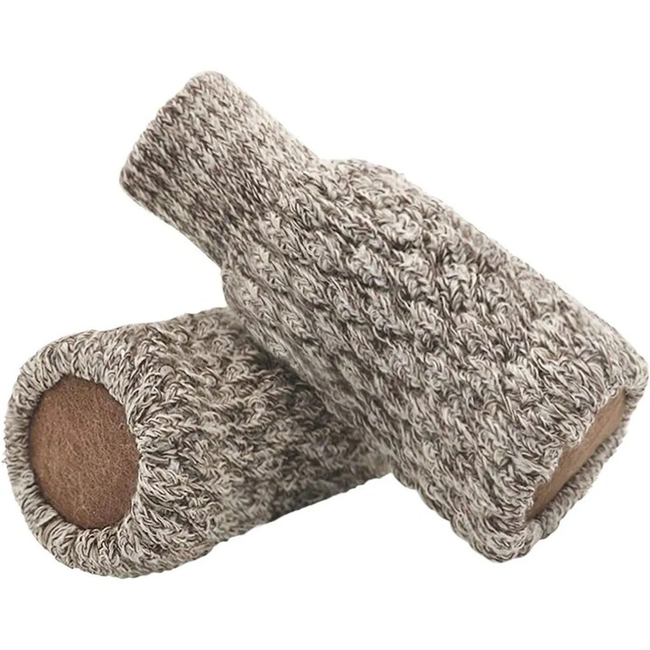 Set de 24 huse pentru picioarele scaunelor, design dublu stratificat, protectie antiderapanta pentru podea, multicolor