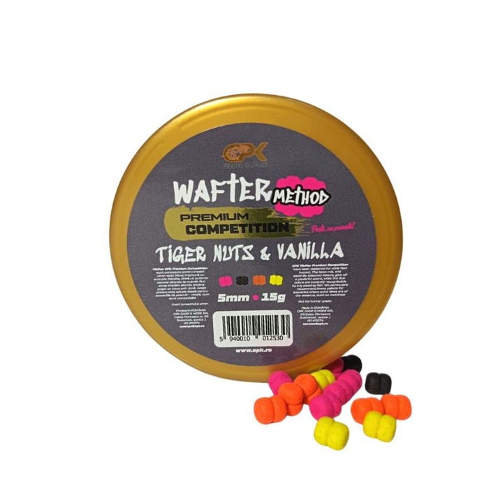 Wafters CPK Competition Mini Method, 5mm, 15g, multicolor, Tigernuts vanilla