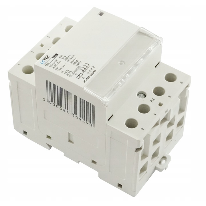 Stycznik modulowy LC 63A 4P, 4-biegunowy, 230V/400V, montaj pe sina DIN 35mm