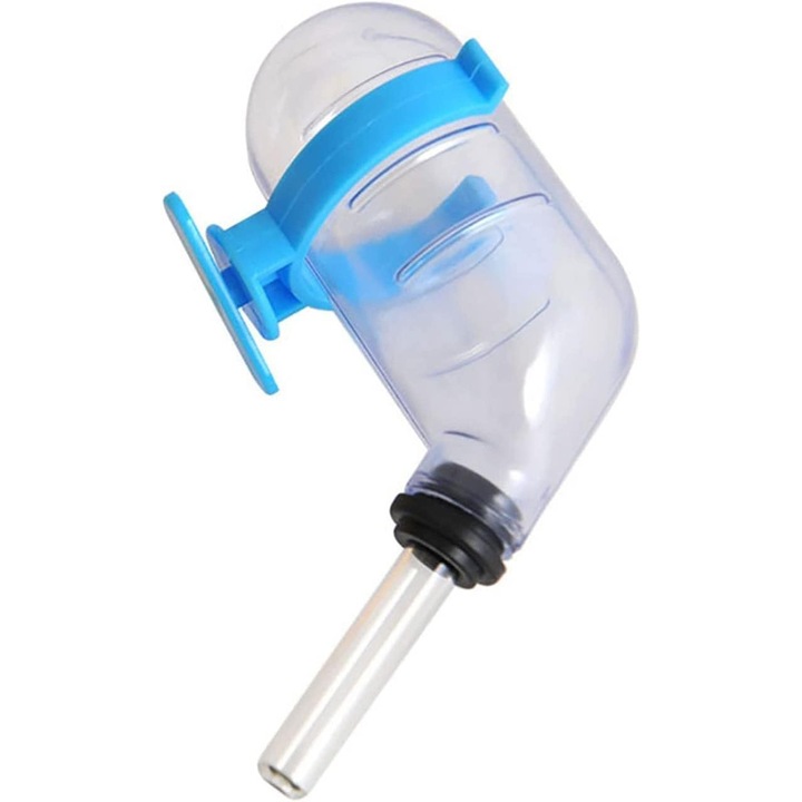 Dispenser apa mini fara picurare pentru animale mici, compatibil cu custi, montare pe perete, dimensiuni compacte