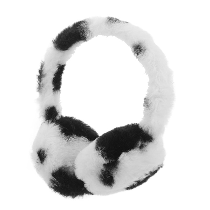 Set de 2 perechi de caciuli din plus cu design imprimat, calduroase si confortabile, pentru protectie in timpul iernii, unisex