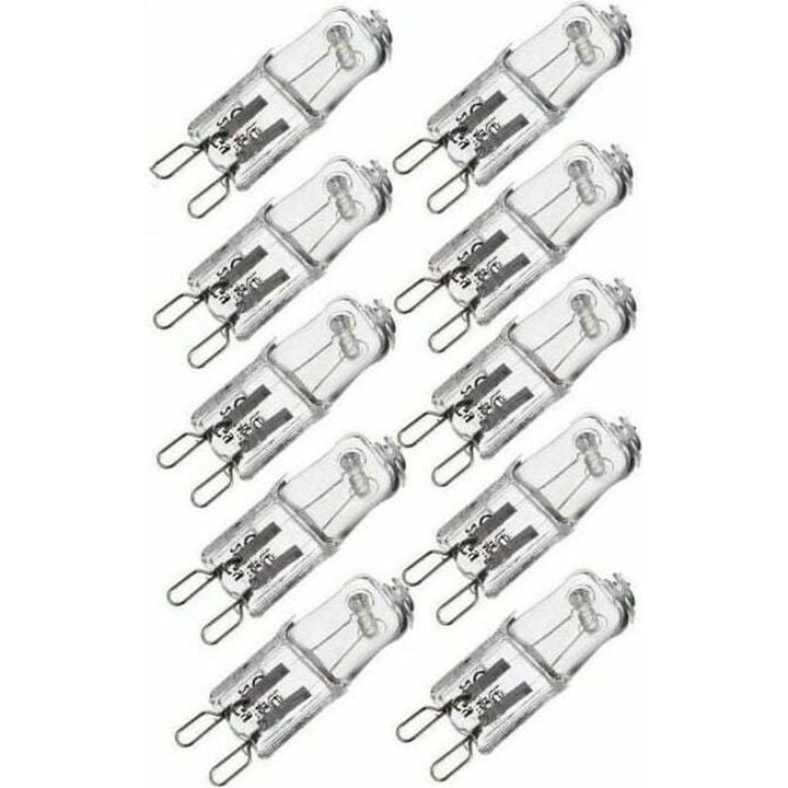 10 db G9 40W halogén izzó készlet, 220/240V