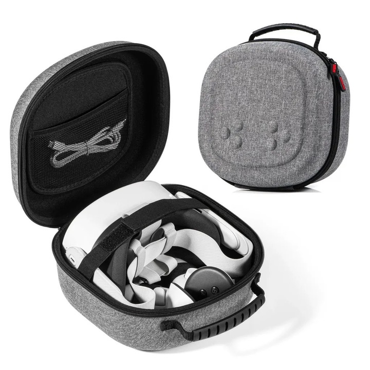 Geanta de transport pentru headset VR, organizator accesorii, gri, set