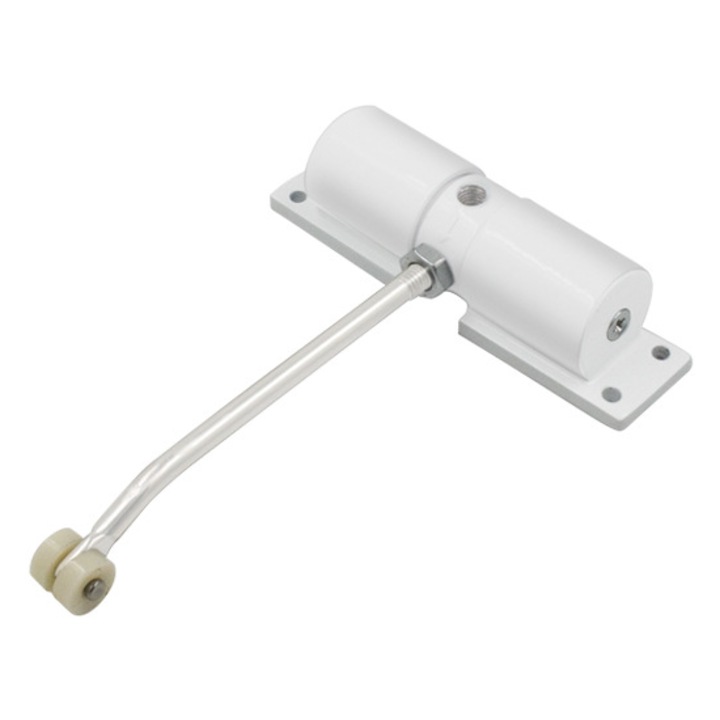 Inchizator automat de usa din aliaj de aluminiu, alb, ajustabil, pentru usi cu deschidere interioara, capacitate 40 kg