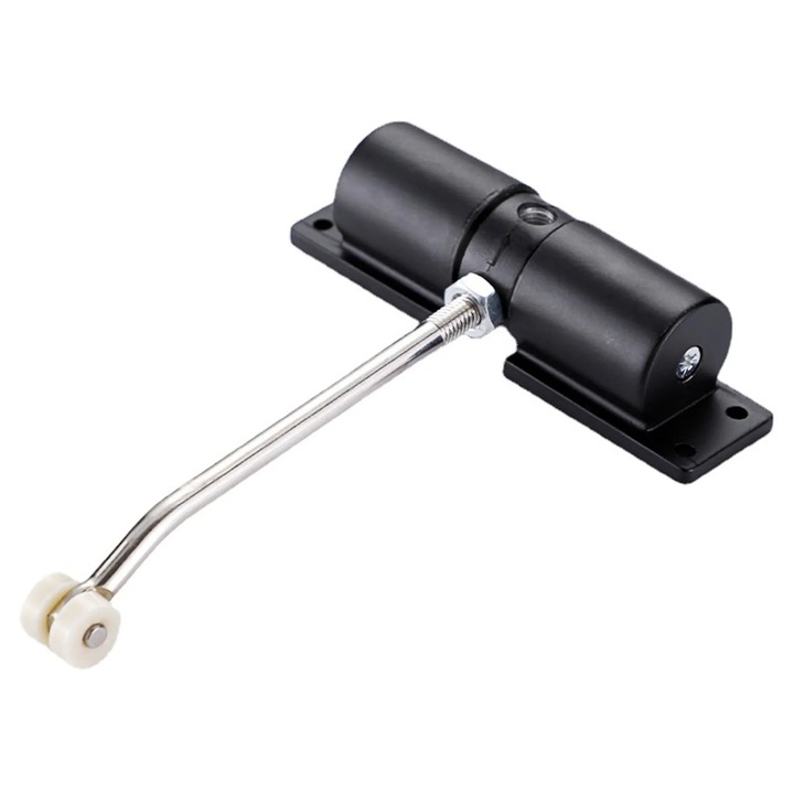 Inchizator automat de usa din aliaj de aluminiu, negru, ajustabil, pentru usi cu deschidere interioara, capacitate 40 kg