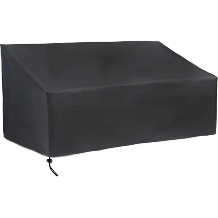 Husa pentru banca de gradina, 163x66x89cm, material 210D impermeabil, rezistenta la intemperii, cu ventilatie, set inclus.