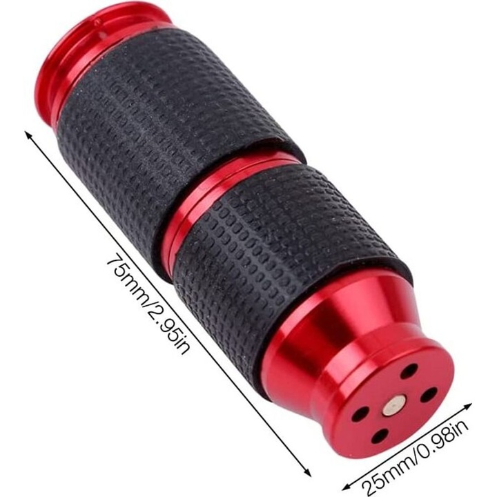 Set 2 ustensile ornare prajituri, pulverizator unt, aliaj de aluminiu, rosu, 7.5x2.5x2.5cm