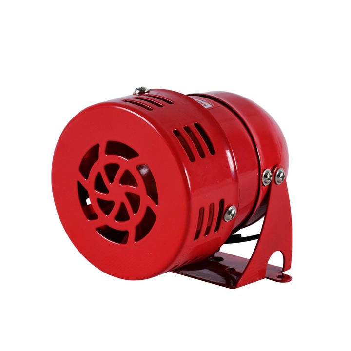 Sirena auto 12V, 3 inch, motor-driven, sunet puternic, rosie