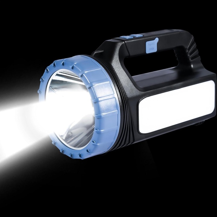 Lanterna LED solara, impermeabila, cu incarcare USB, portabila, pentru activitati in aer liber