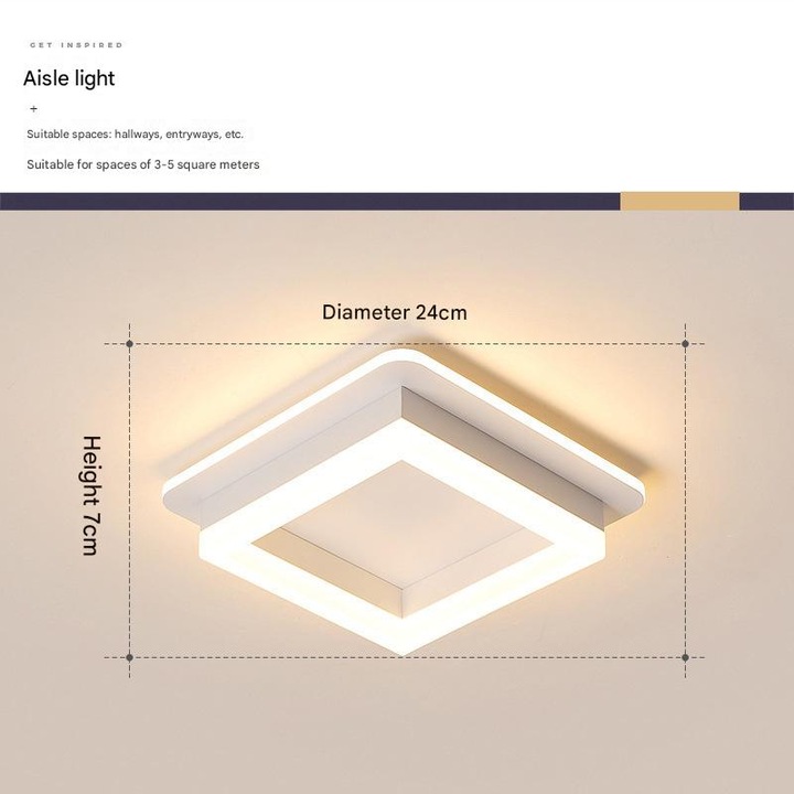 Aplica suspendata LED, design minimalist, dimabil, multicolor, 1 buc