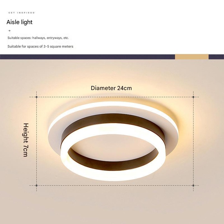 Aplica suspendata LED, design minimalist modern, dimabil, multicolor, 1 buc