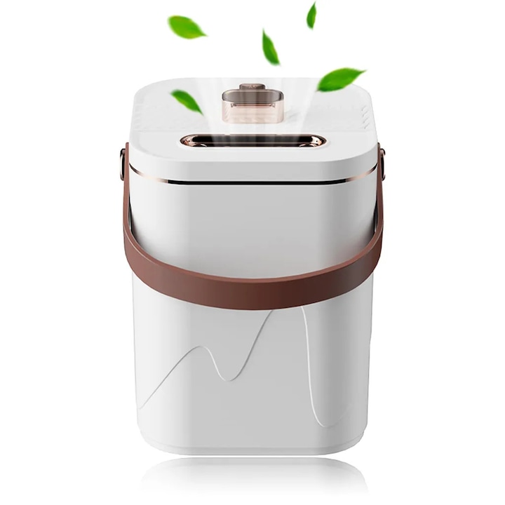Umidificator, 3 litri, tehnologie cu trei duze, aromaterapie, lumina de noapte cu 7 culori, alb