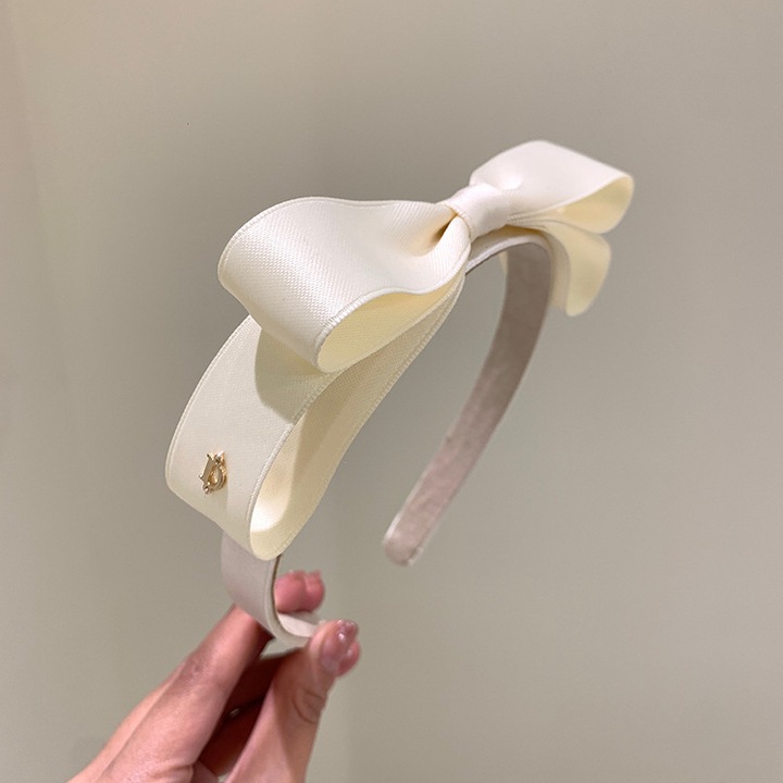 Bentita pentru par, stil coreean, alb, set de accesorii pentru femei