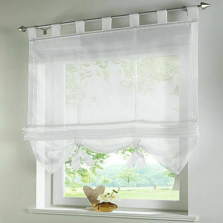 Perdea, 80x155cm, alb, 1 bucata